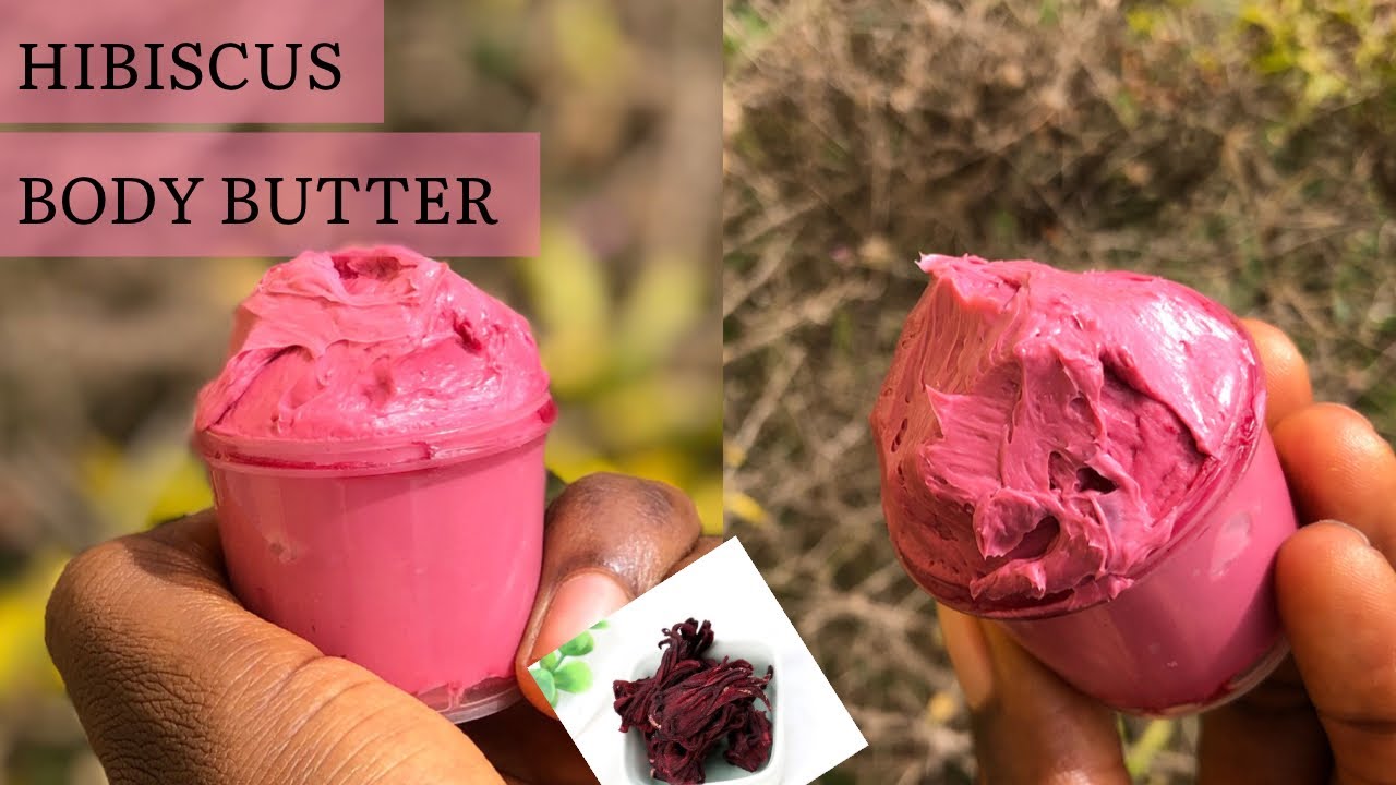 HOW TO MAKE BODY BUTTER FOR GLOWING SKIN | DIY HIBISCUS BODY BUTTER | ZOBO BODY BUTTER