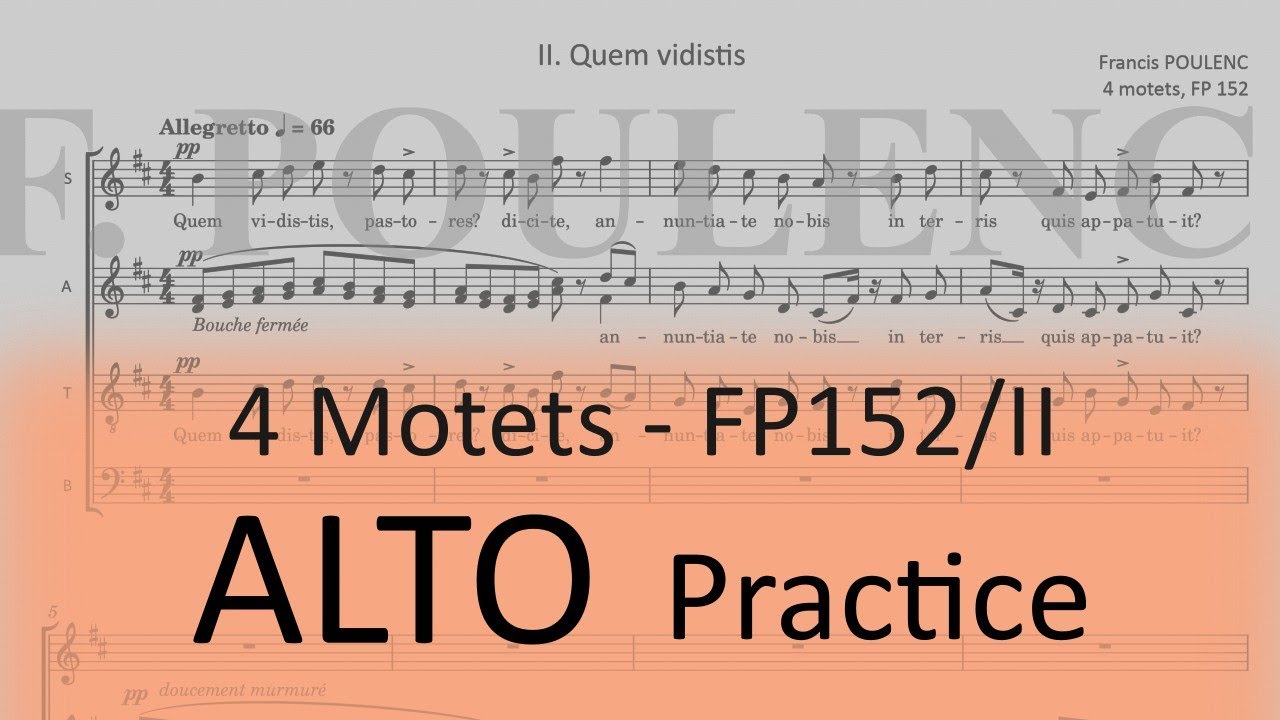 Poulenc / Quem vidistis (FP 152-II) - Alto practice