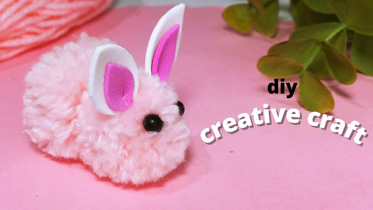 COMO FAZER COELHINHO DE LÃ MUITO FOFINHO | diy crafts  | diy gift wool rabbit