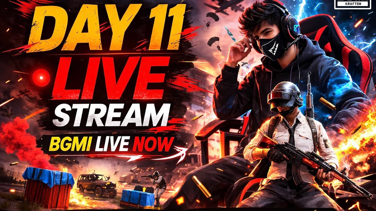 DAY 11• Fire Clutch | BGMI Live Challenge ❤️‍🔥🔴🤩