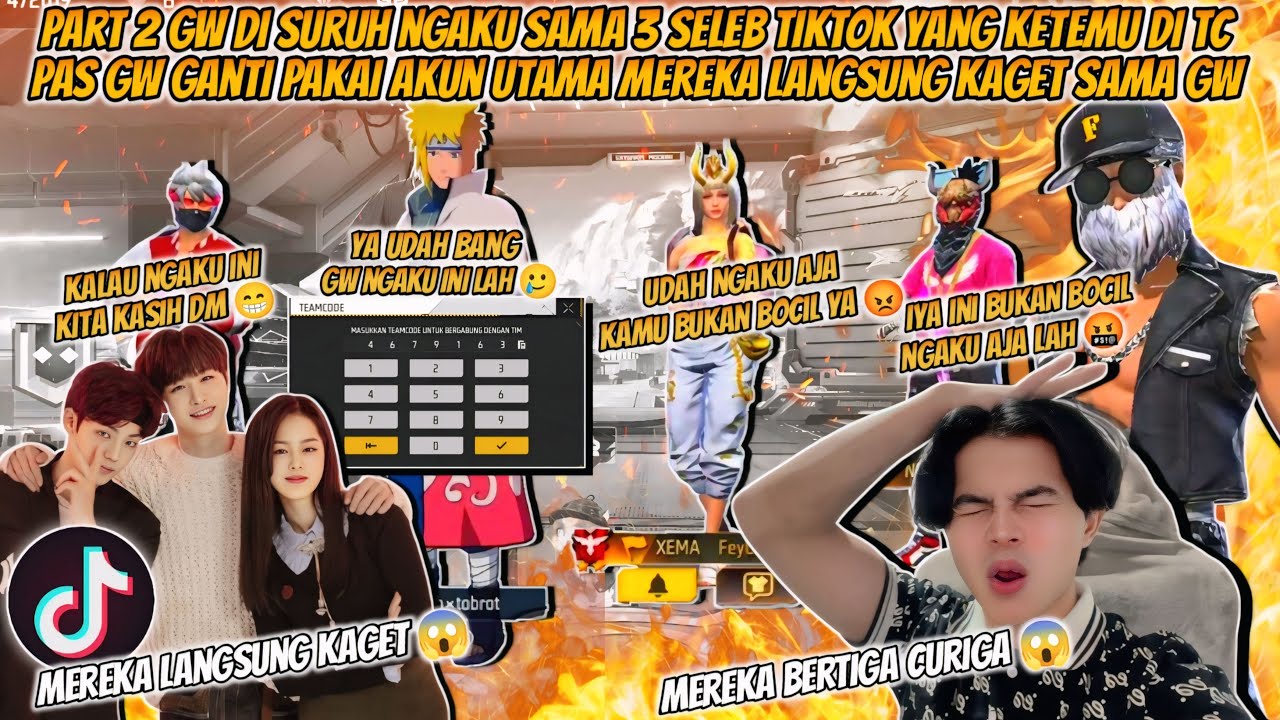 PART 2 GW DI SURUH NGAKU SAMA 3 SELEB TIKTOK GW LANGSUNG GANTI AKUN UTAMA MEREKA LANGSUNG KAGET !!