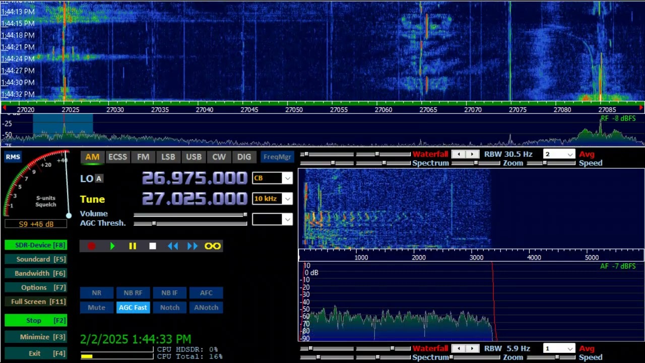 SWLing CB Radio Channel 6 AM mode Super Bowl Channel 2025 02 02 13 32 48