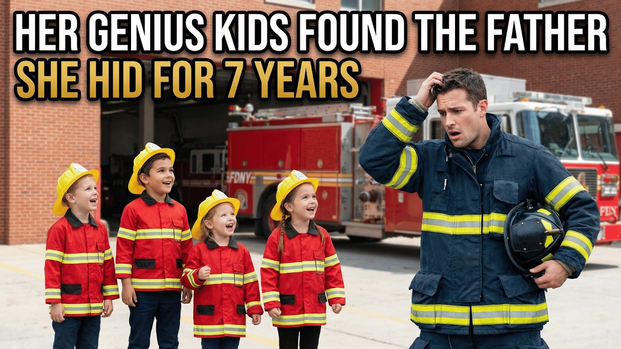 🚒 Her genius quadruplets tracked down the firefighter father she'd been HIDING for seven years