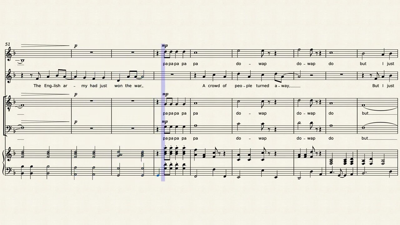 A Day in the Life - The Beatles - arranged for mixed choir (SAT or SAB) and piano