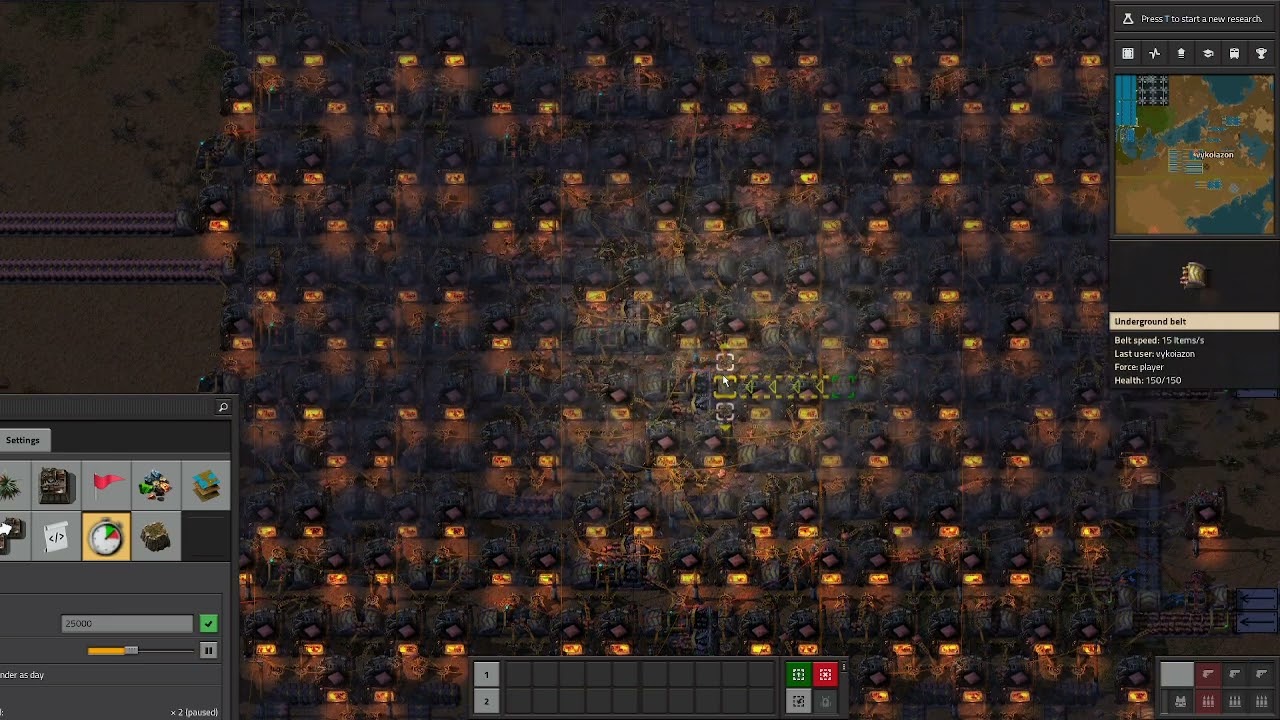 Factorio furnace array comparison