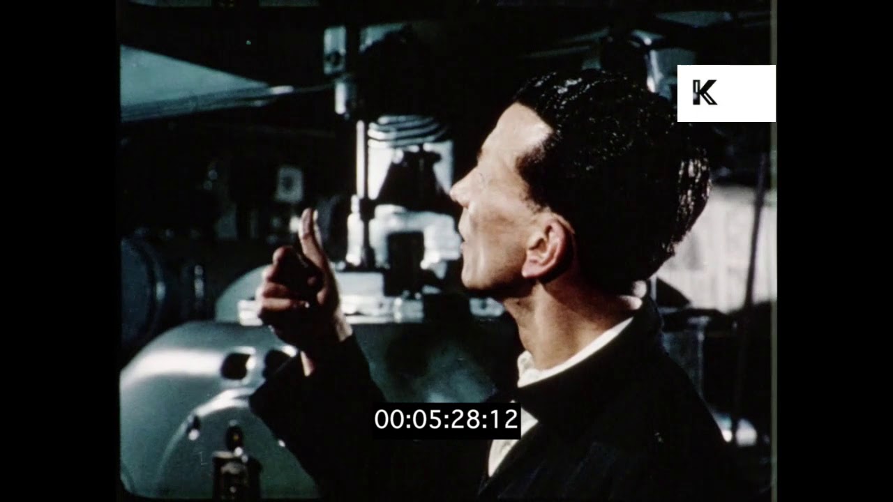 1950s, 1960s UK, The Daily Mirror Newspaper Printing Press, 16mm