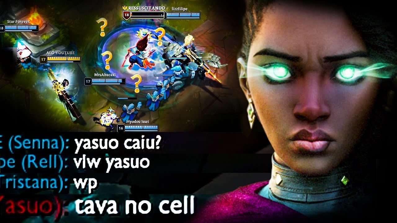 PICKEI SENNA JUNGLE E O YASUO TROLOU KKKK, ENTREGOU A PARTIDA!!