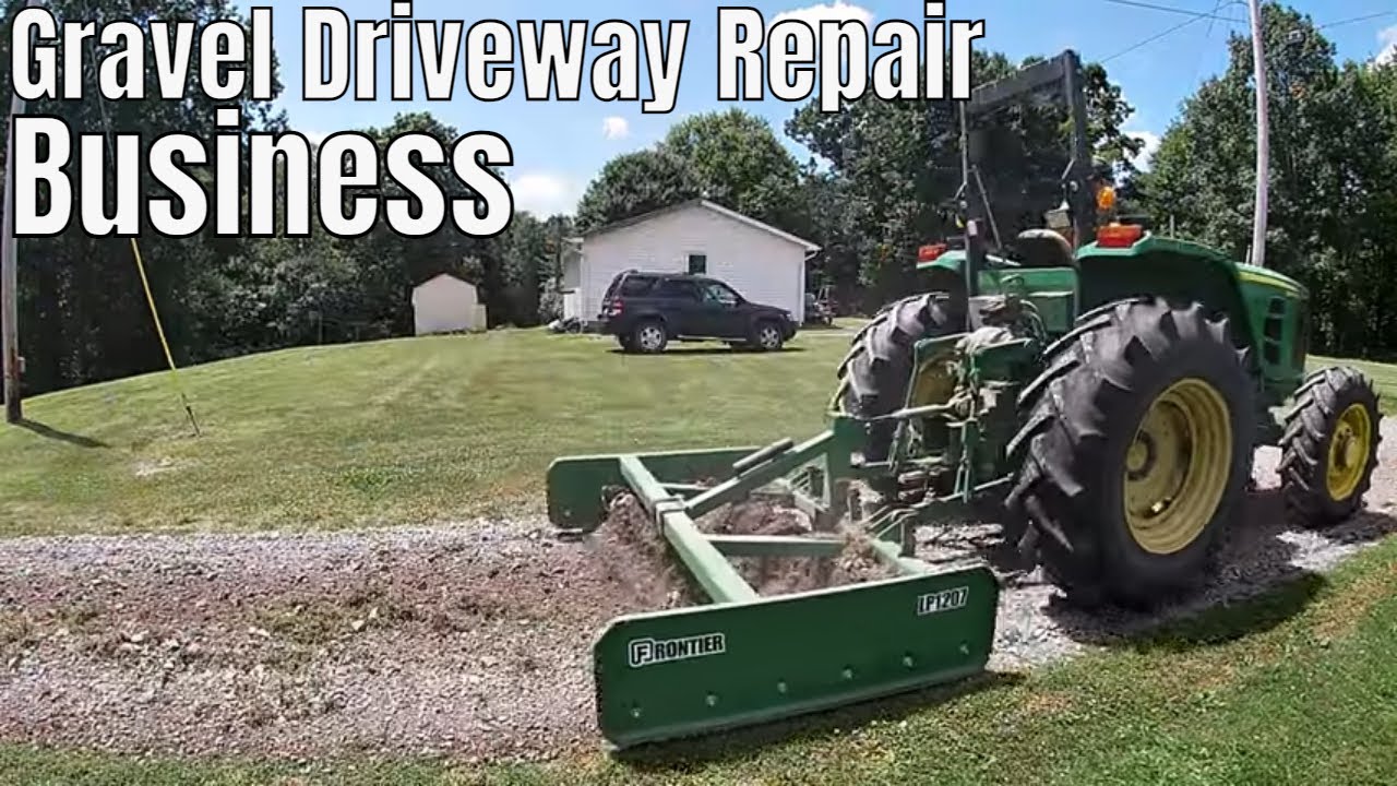 Grading and Resurfacing Gravel Driveways With Land Plane  Business