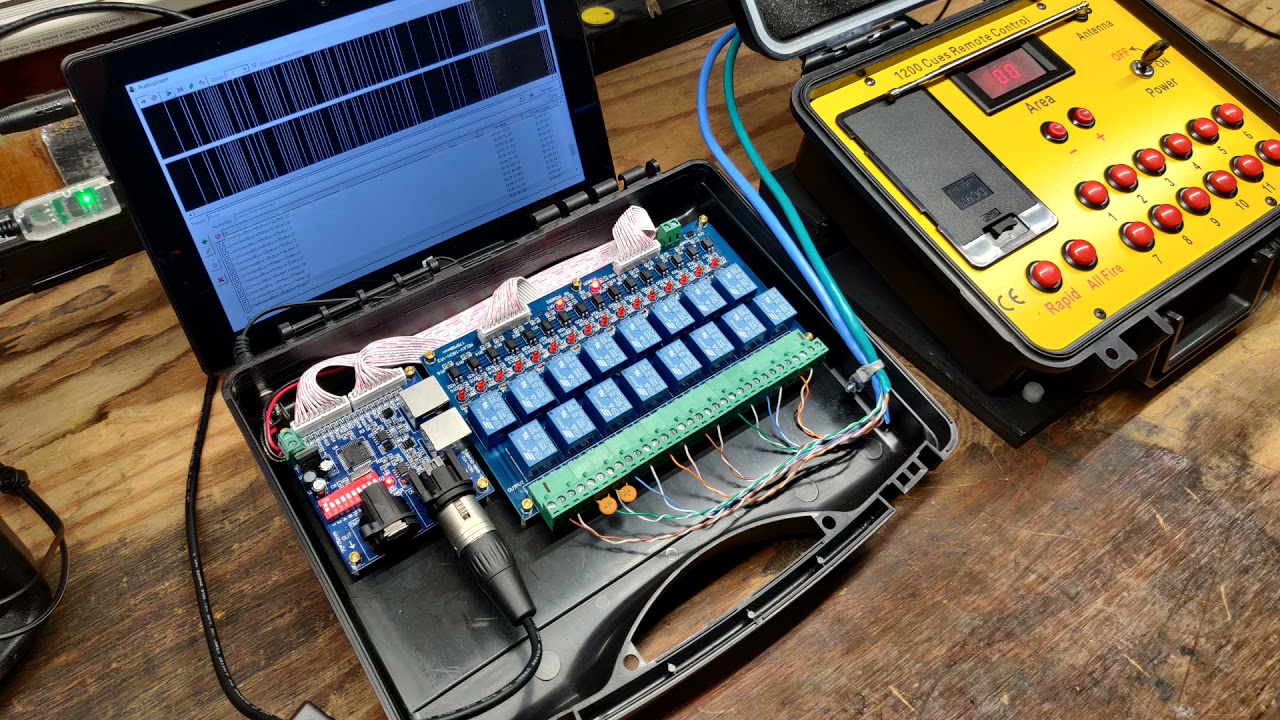 Bilusocn BL1200 with 18 RX modules controlled via DMX