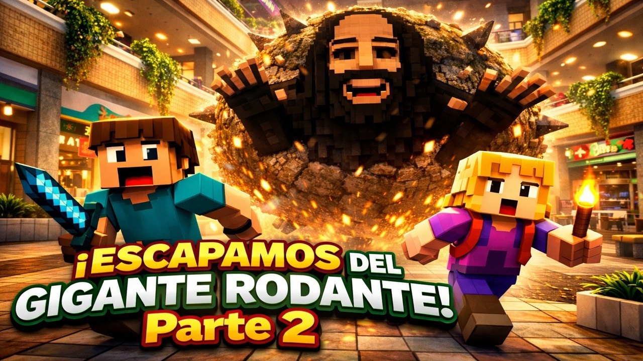 ¡ESCAPAMOS DEL GIGANTE RODANTE! 😱 Parte 2 | Minecraft Aventura Épica Casi Salimos del Laberinto