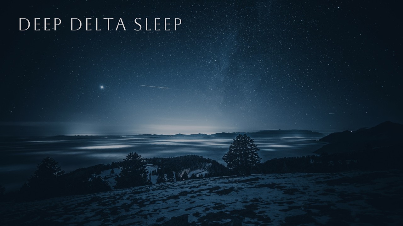 🌌Deep Delta Waves for Sleep | Eye-friendly Starry Forest | Night Drift 03 (8 Hours)