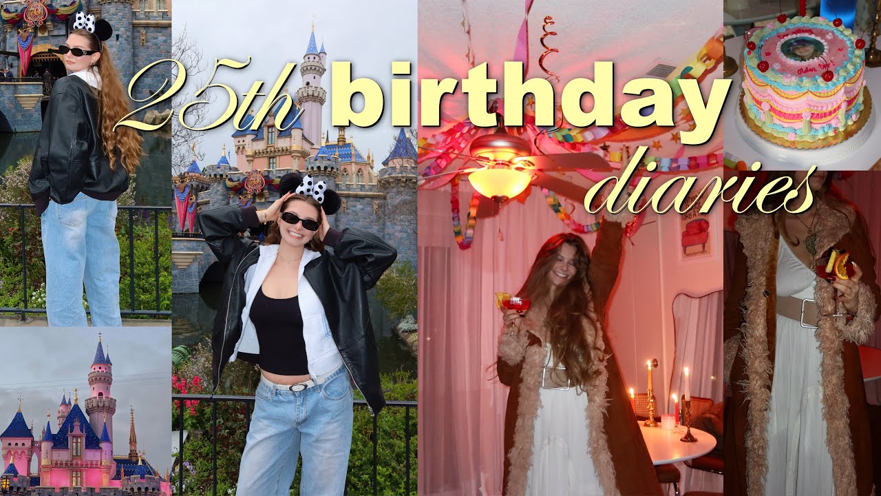 spend my 25th birthday weekend with me🪩✨ disneyland, shopping, & my 70s themed birthday party