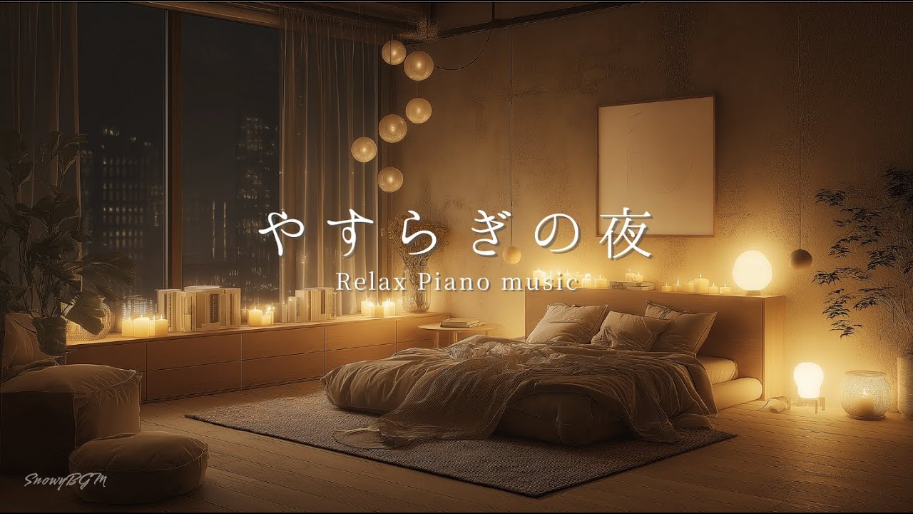 【ピアノBGM】忙しい日々のやすらぎのピアノ音楽｜やすらぎの夜｜リラックス・癒し
