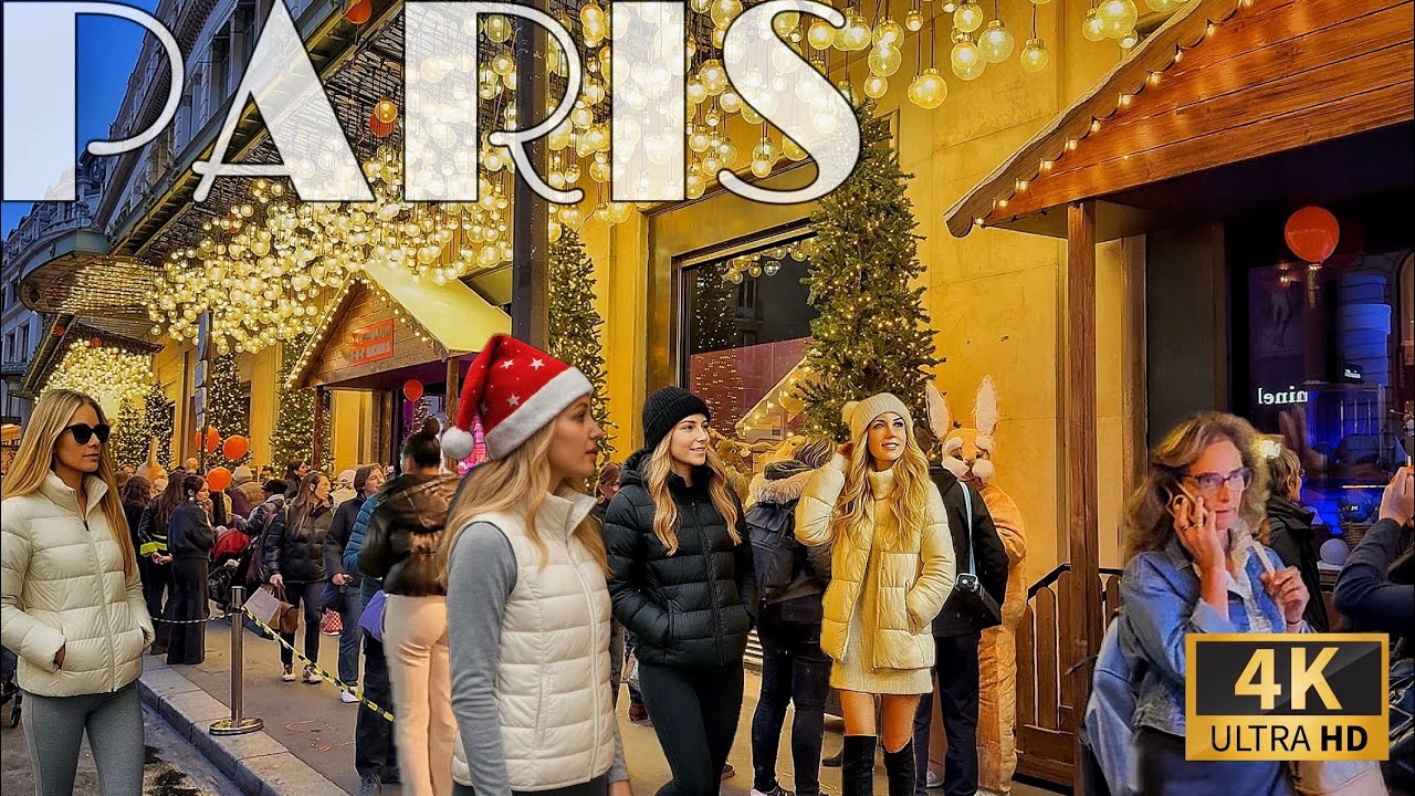 [🇫🇷Paris France 4K 120FPS Walking Tour] 2025 Paris 🎄Christmas season begins #2🎄 08/NOVEMBER/2025