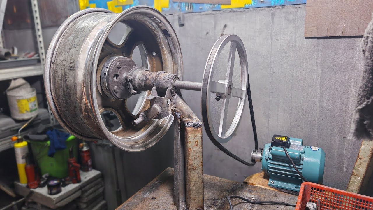 DIY Aluminum Wheel Polishing Machine | Amazing Process Homemade machine