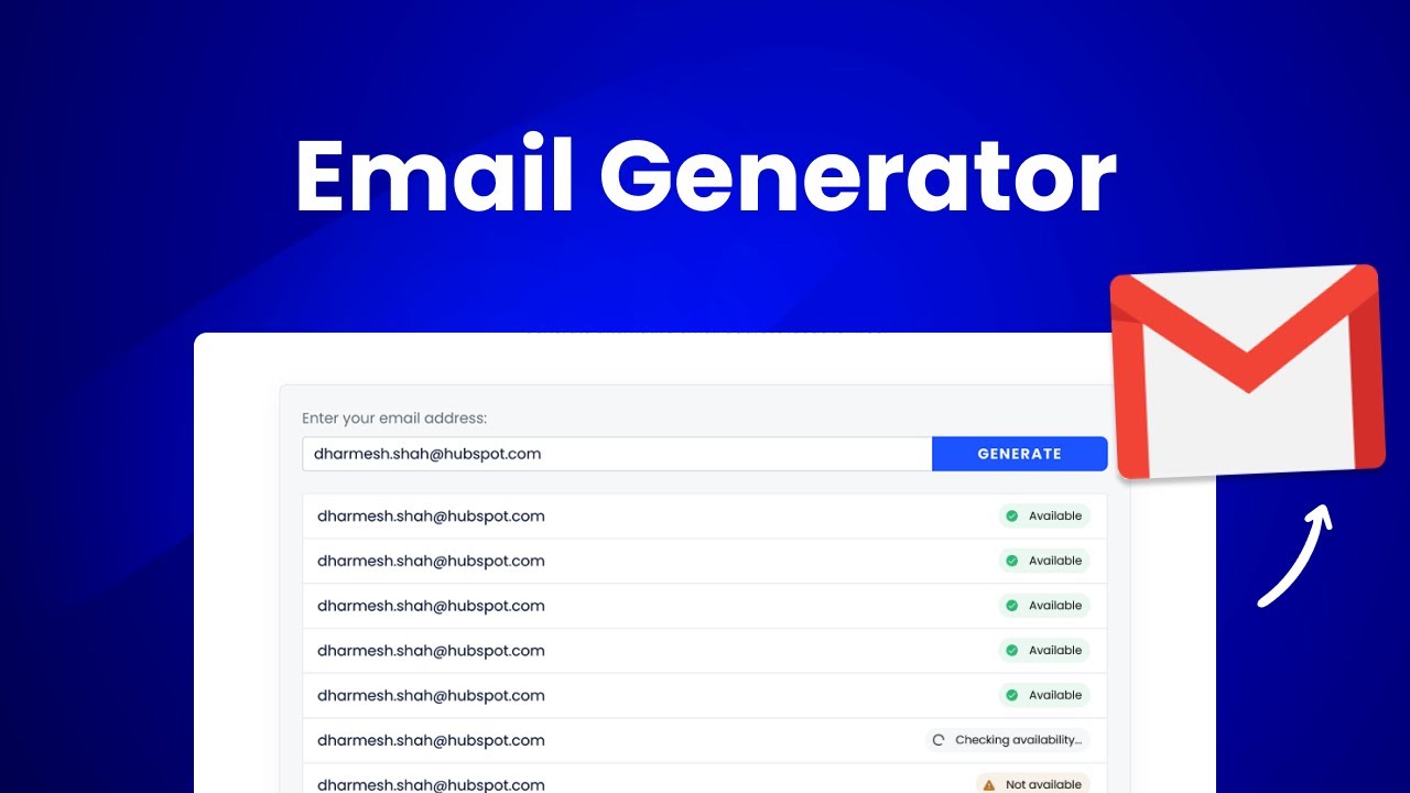 Generate alternatives email addresses