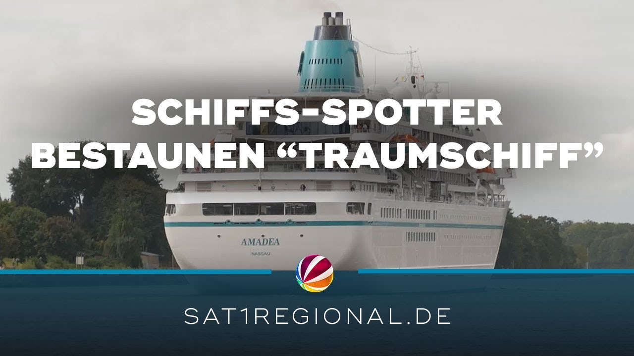 Schiffs-Spotter bestaunen Traumschiff &bdquo;MS Amadea&ldquo; auf Fahrt durch Nord-Ostsee-Kanal