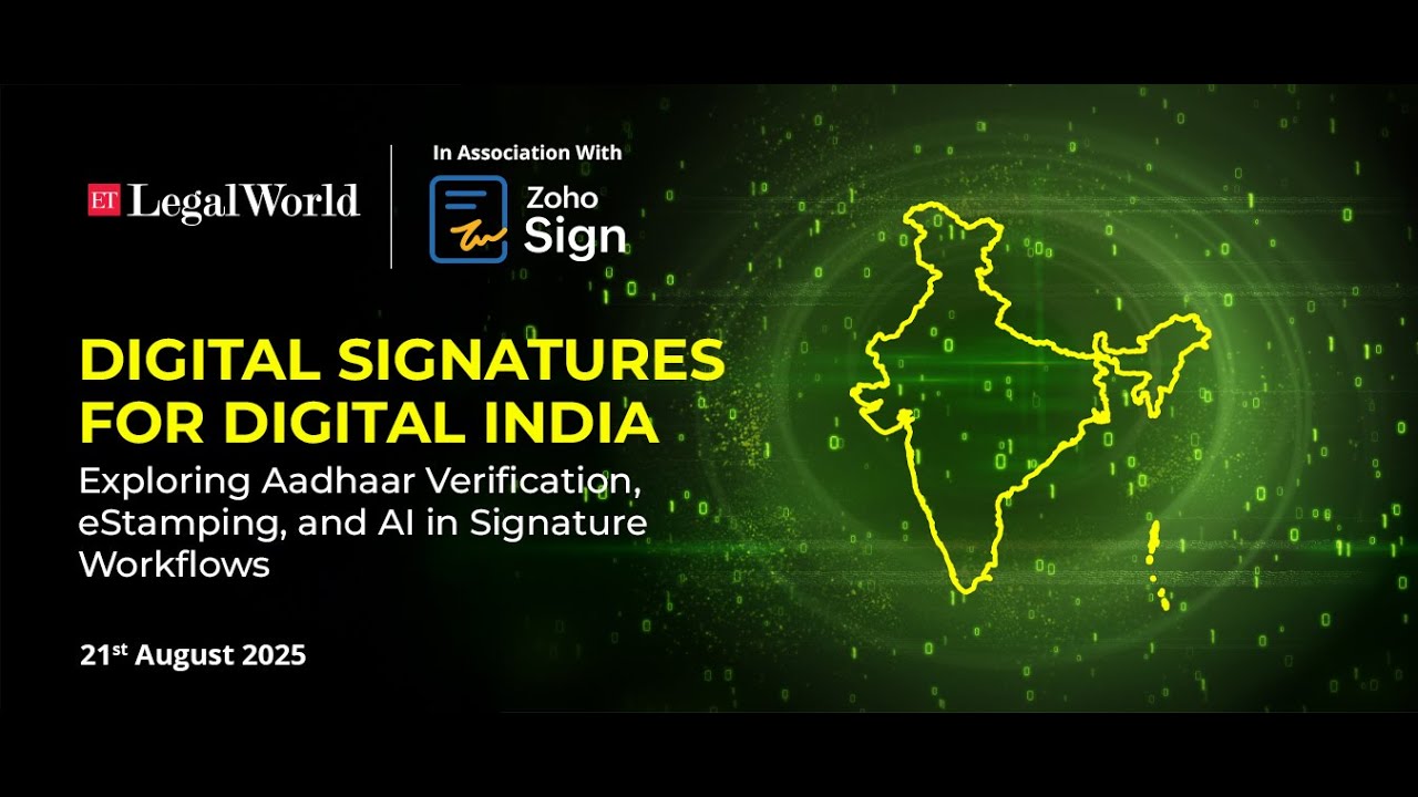 Digital signature for Digital India - Exploring Aadhaar eSign, eStamping, and AI | ETLegal World