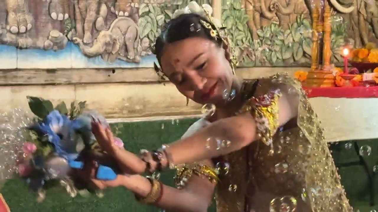 Graceful Ganesha Puja Dance in Chiangmai Temple