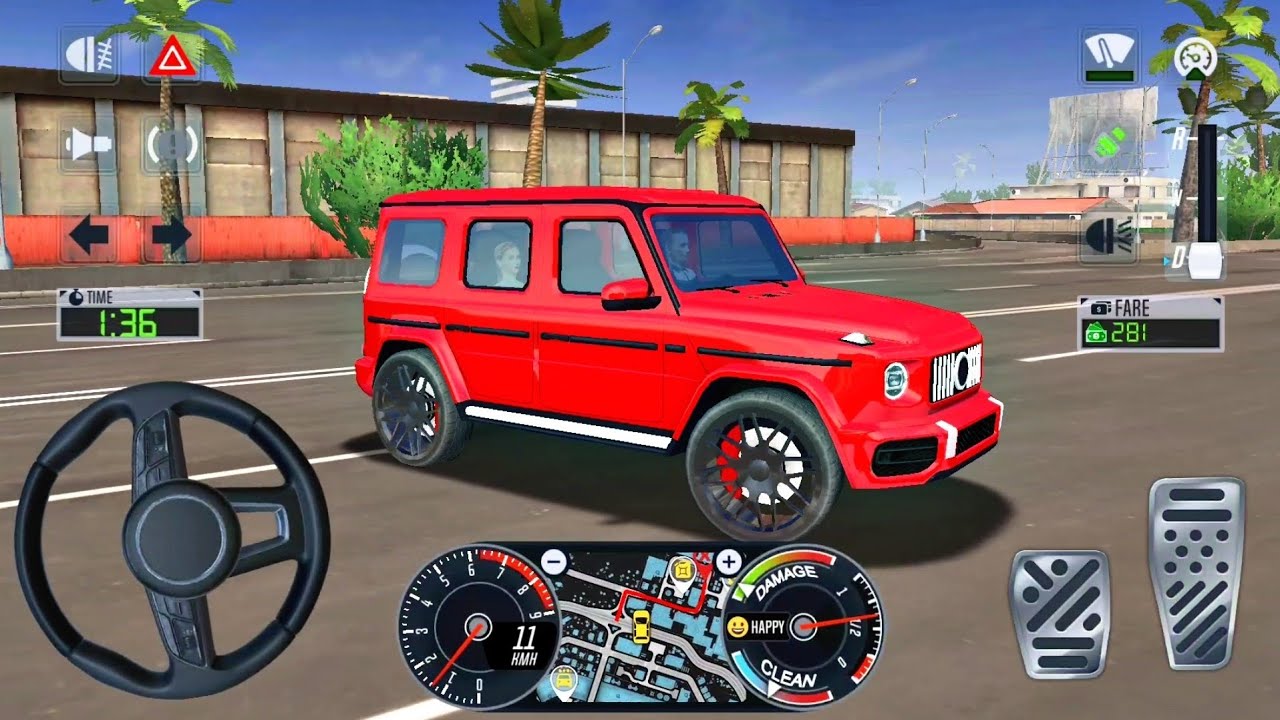 Mercedes AMG G63 Uber Taxi Drive Simulator Game - Taxi Car Simulator : EVO - Android Gameplay