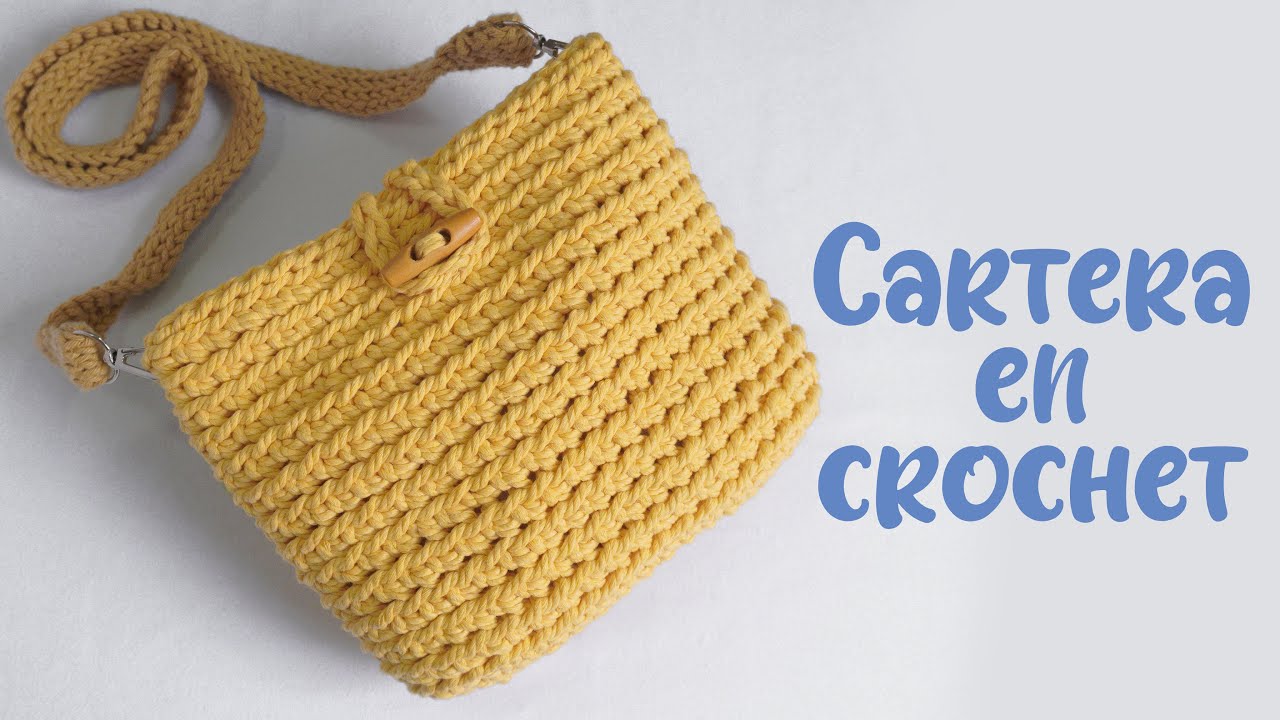 🙌Aprende a TEJER bolso o cartera a crochet paso a paso