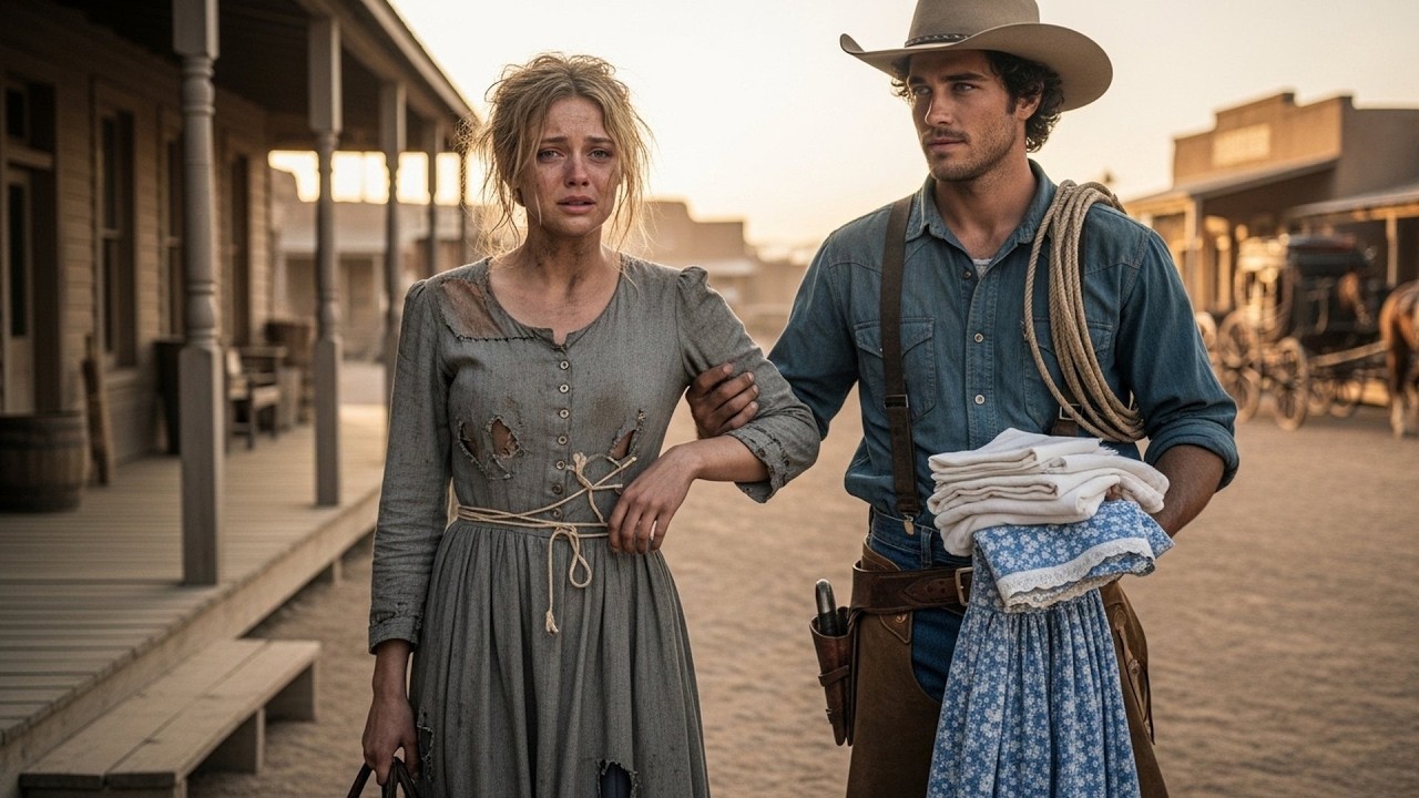 Mail Order Bride Arrived in Rags and Tears, The Cowboy Gave Her Clean Clothes and Clean Hopes