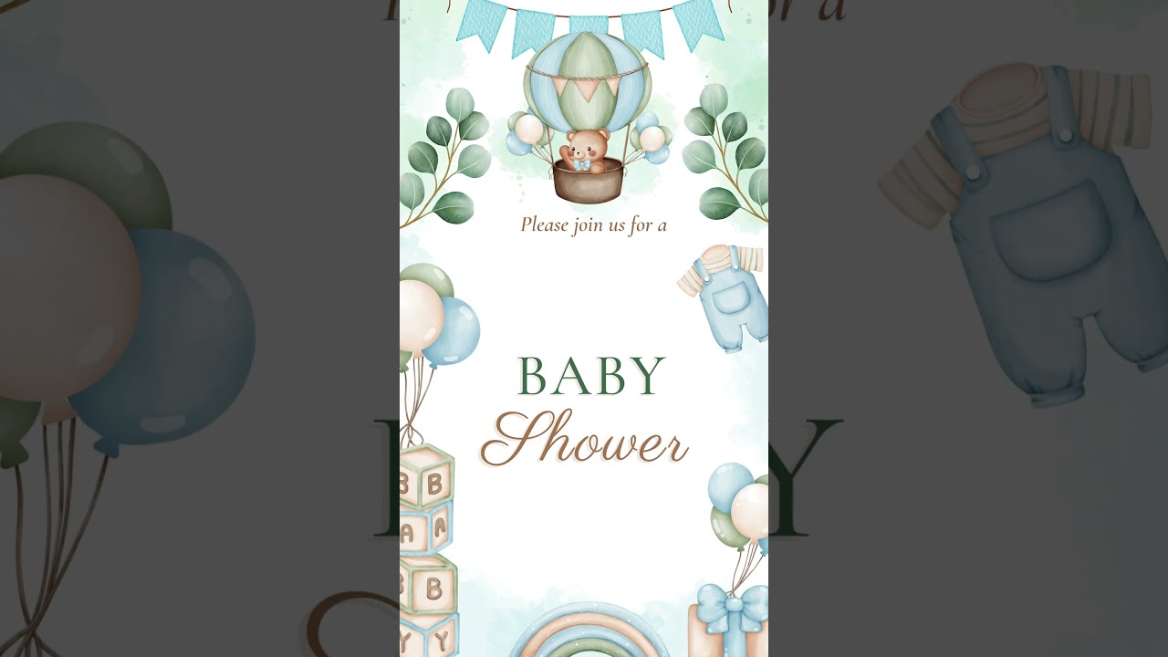 Baby shower invitation video | Simple Invitation Card