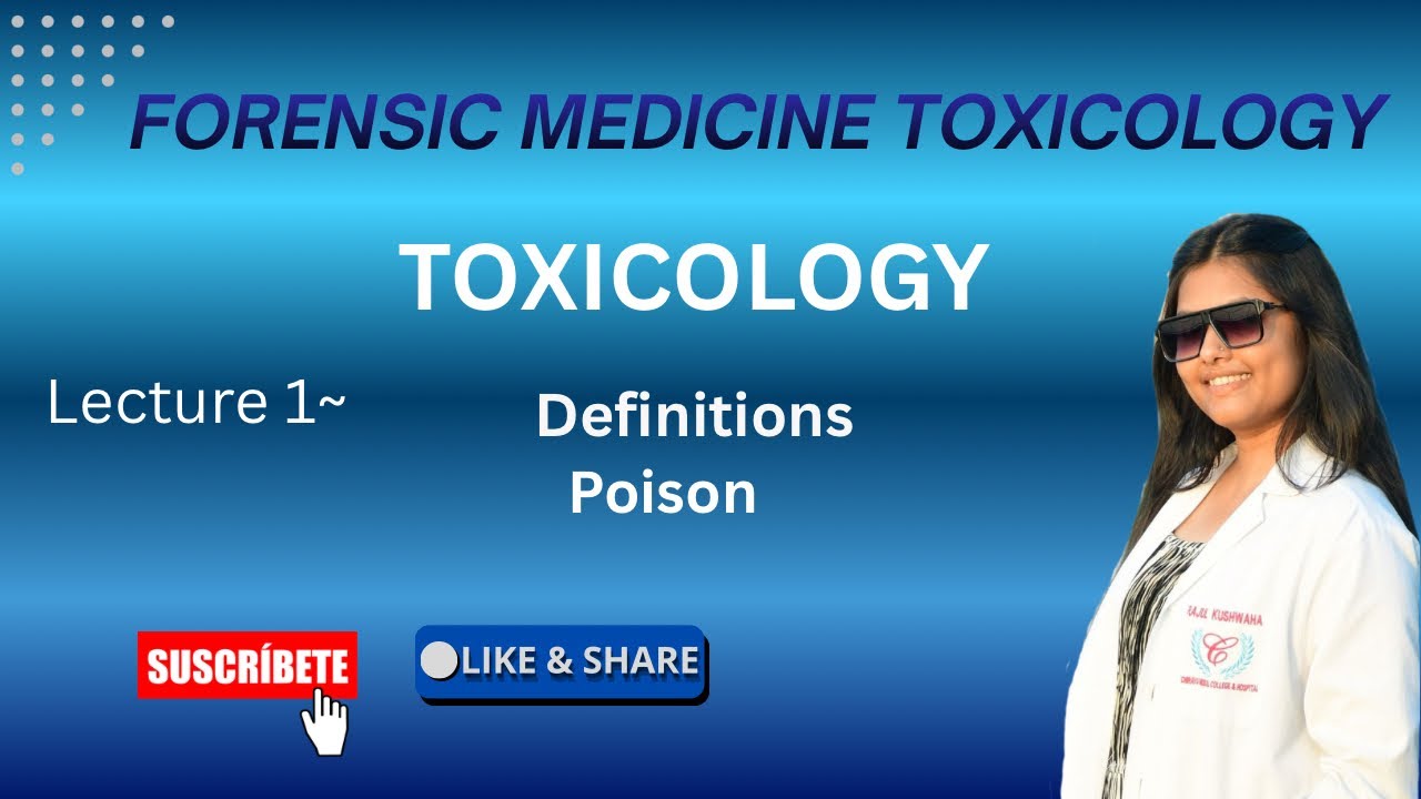 Lecture ~ 1 || General toxicology || Definition || Poison || 
