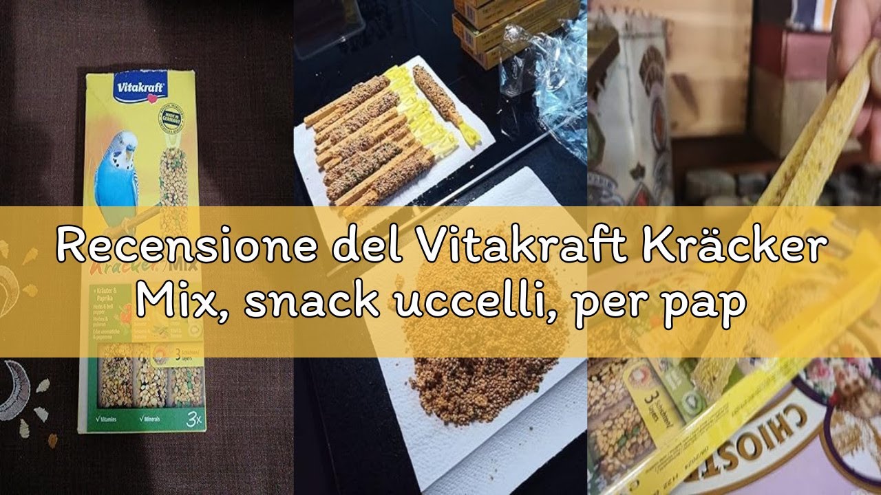 Recensione del Vitakraft Kräcker Mix, snack uccelli, per pappagallini ondulati, bastoncini da mastic