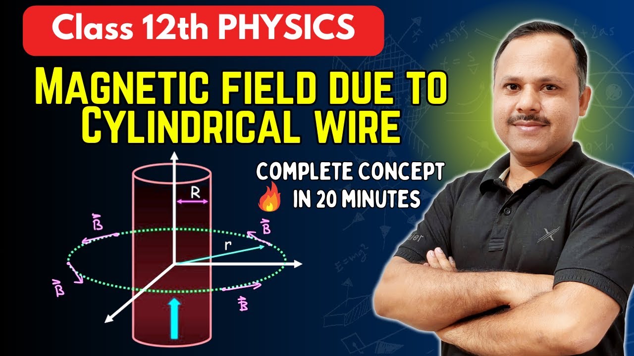 Magnetic field due to Cylindrical wire | Moving charges and Magnetism | 12th #physics #neet