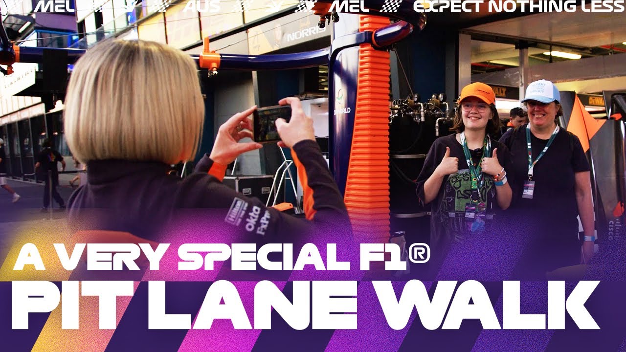 A very special F1® Pit Lane Walk at Albert Park