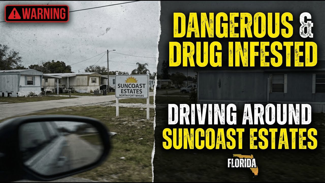 Driving around Trailer Park of Suncoast Estates - North Fort Myers, Florida