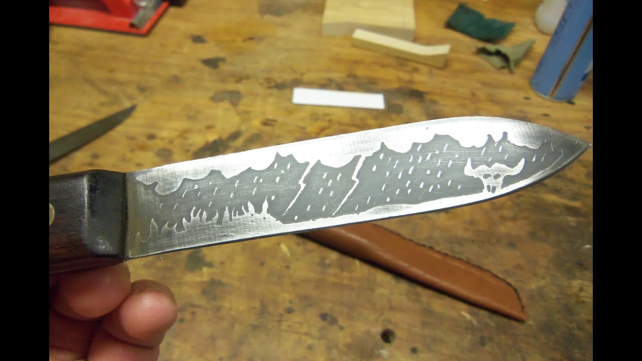 ACID ETCHING KNIFE BLADES and acid for maple scales.