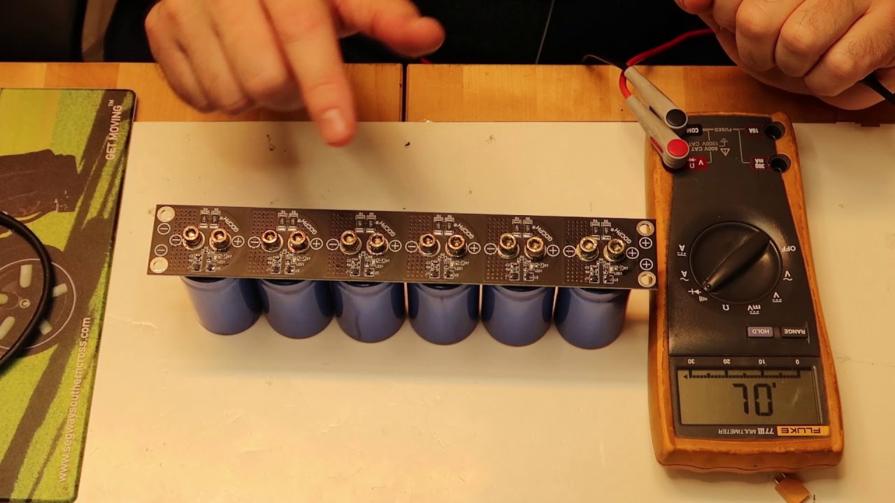 Board with 6 x Super capacitors 500F 2.7V good for Welders
