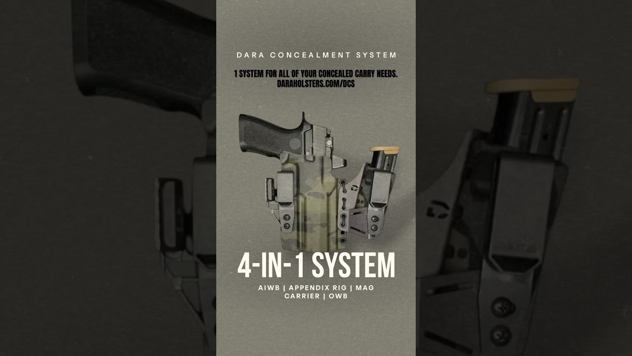 New Dara Concealment System is an AIWB Holster, Appendix Rig, Spare Mag Carrier or Concealment OWB