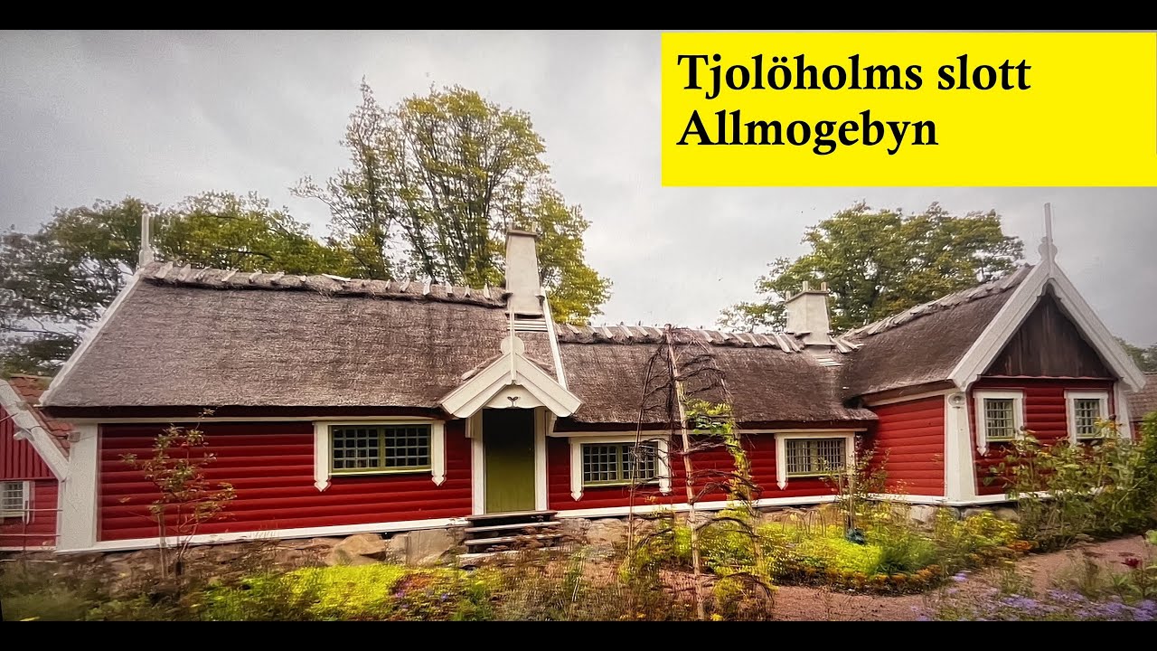 DEL1: TJOLÖHOLMS SLOTT, Besöker ALLMOGEBYN med arbetarbostäder och VAGNMUSEUMET