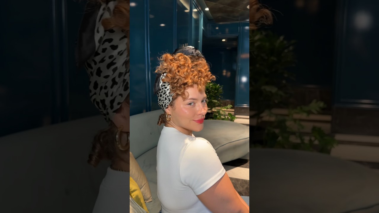 EASY SUMMER SCARF HAIRSTYLE ON MY CURLY HAIR☀️