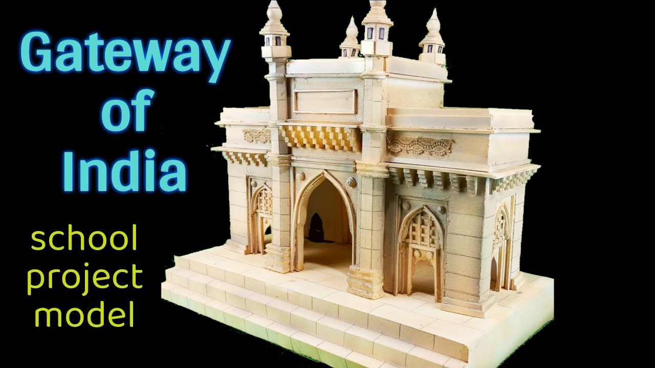 how to make/gateway of india/school project model easy/gateway of india model making step by step