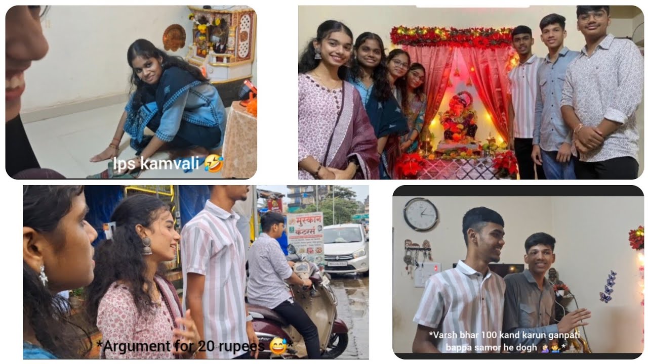 2025 ganpati vlog ✨️🥰🙇‍♀️ #friendsforever #ganeshchaturthi #viral #आमच्यासारखेआम्हीच 