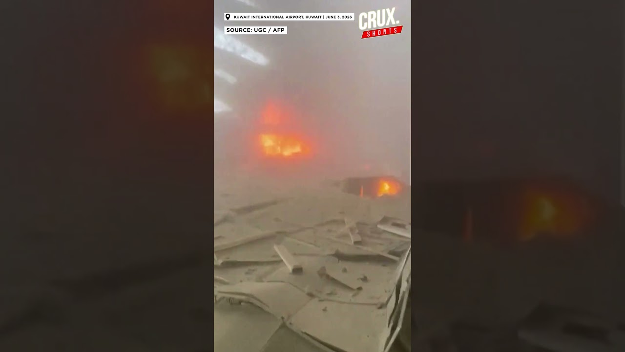 Kuwait Airport In Chaos As Massive Fire Erupts After Iranian Attack