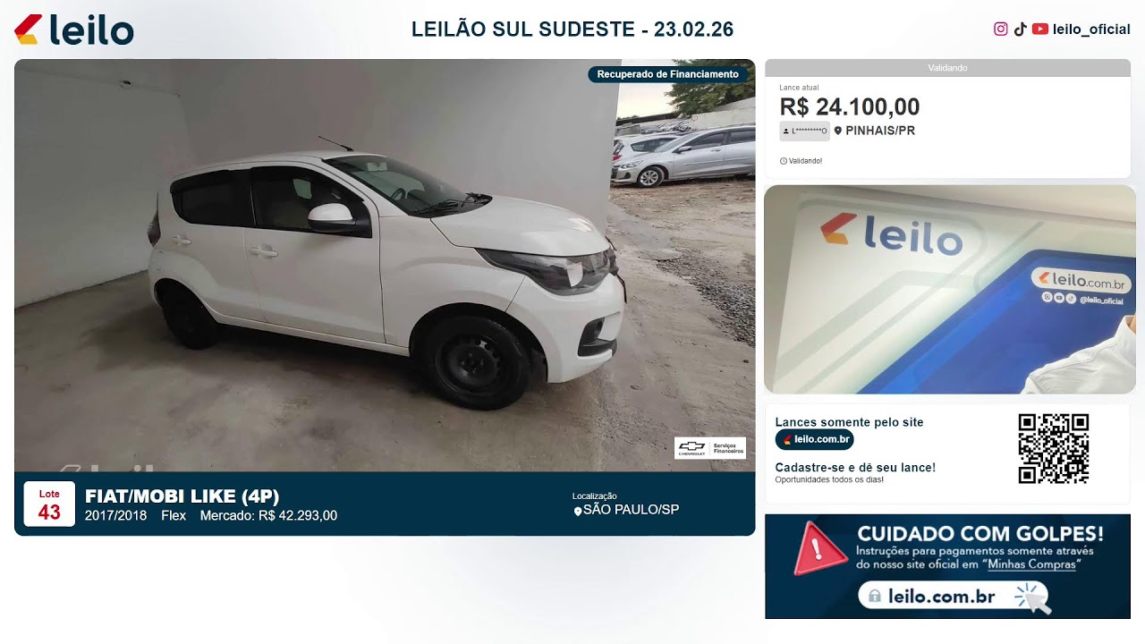 Leilão Sul e Sudeste 23/02/2026  14:00