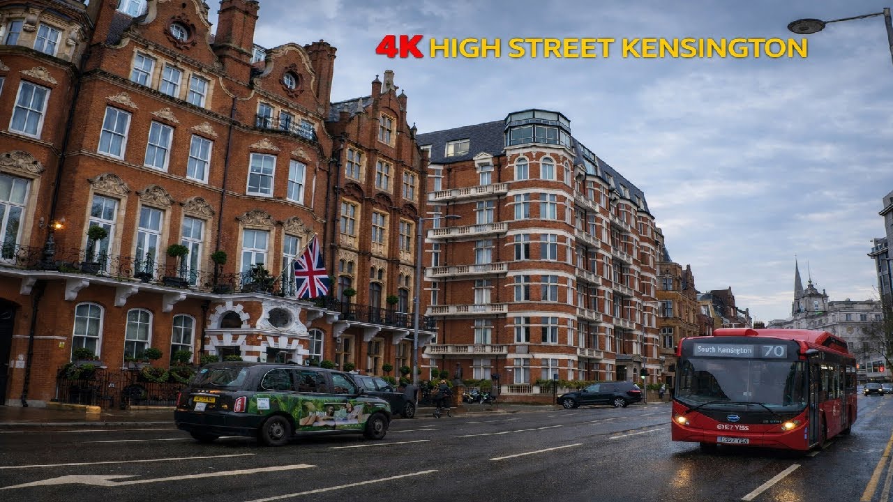 High Street Kensington Walking Tour 4K 🚶‍♂️ London Street Life | No Commentary
