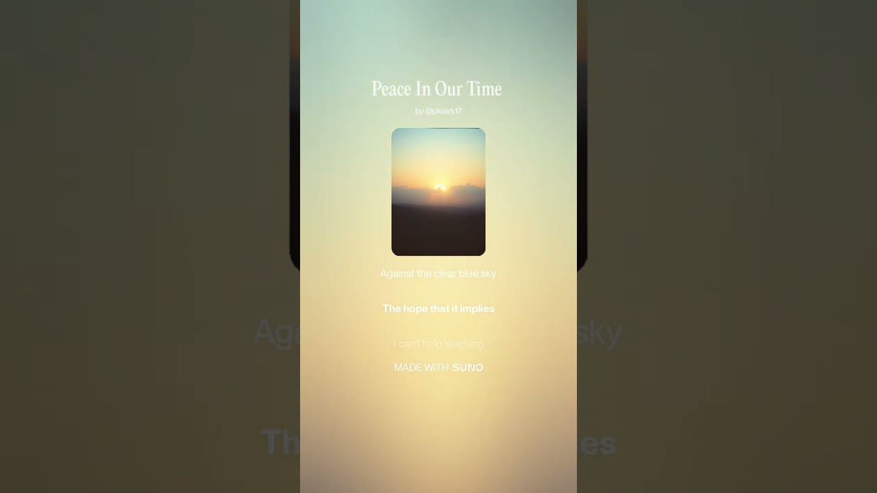 Peace In Our Time 