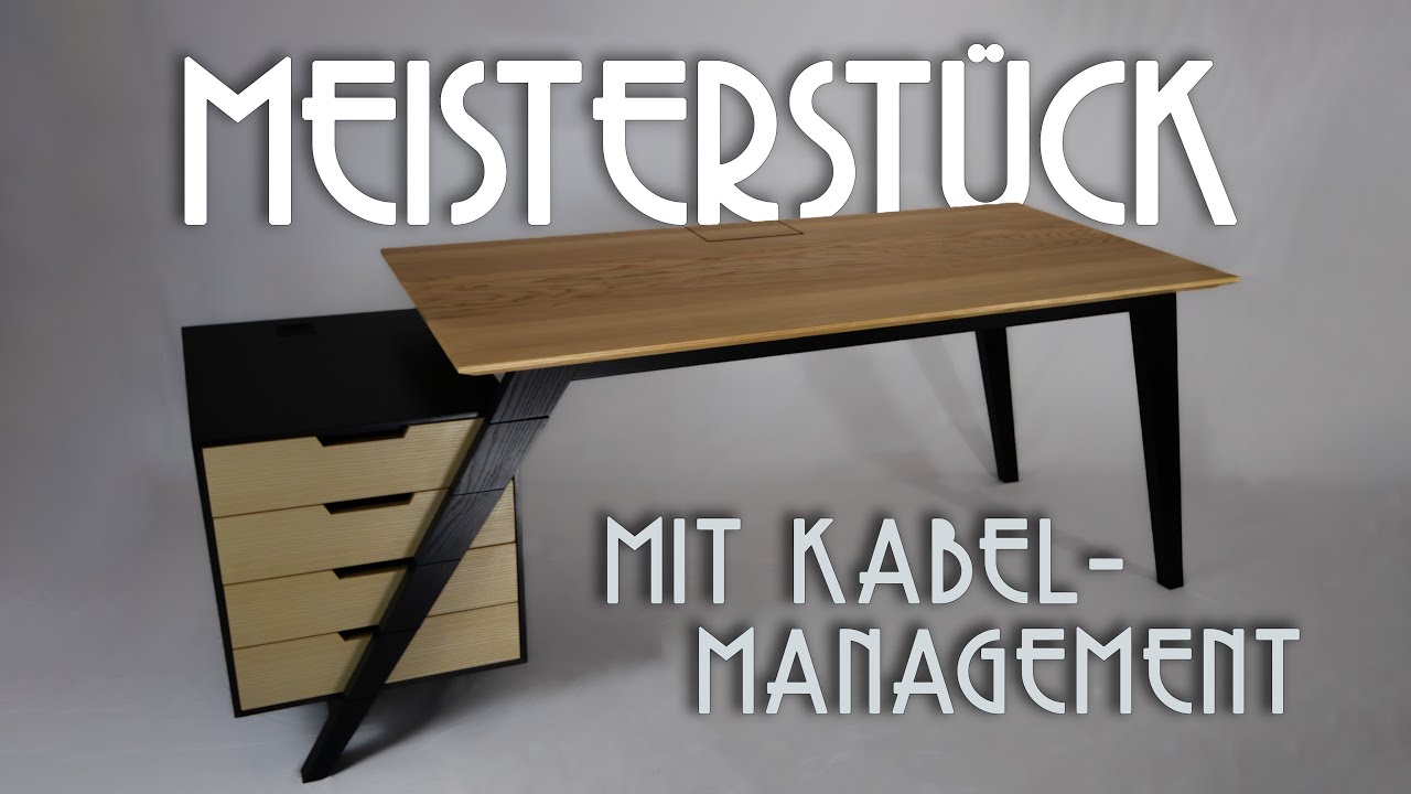 Das perfekte HOME OFFICE mit KABELMANAGEMENT - Meisterstück Tischler/Schreiner