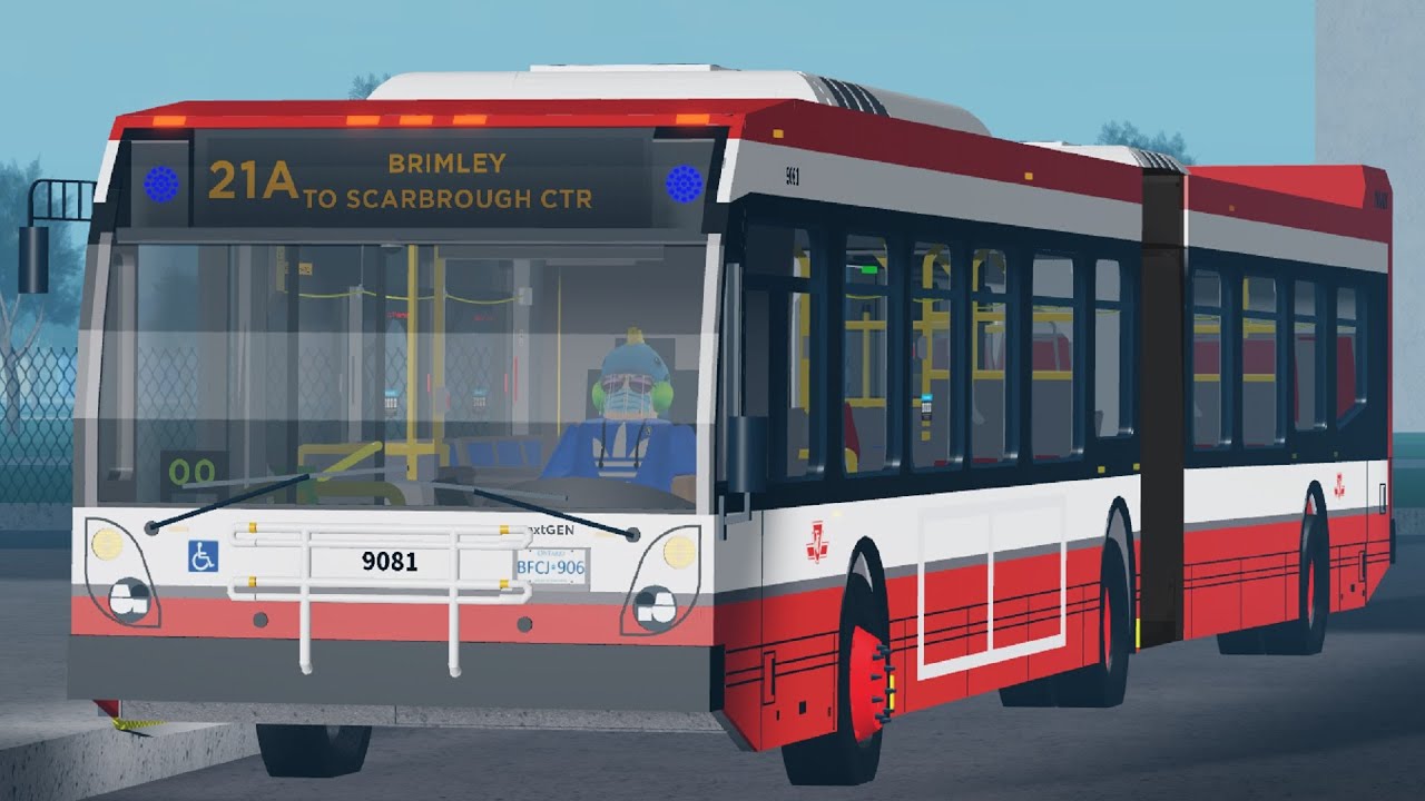 TTC (Roblox) 2014 Novabus LFSA 9081 on route 21A Brimley to Kennedy Station