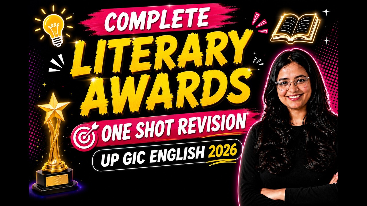 UP GIC Lecturer English 2026 | Complete Literary Awards in One Class | High Scoring Revision