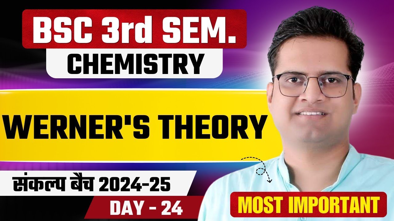 Werner's Theory!Day-24!B.Sc 3rd Semester Chemistry!Be DKDian