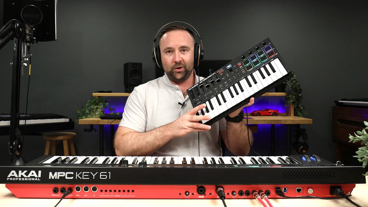 Akai MPC Key 61 — подключение внешней клавиатуры (M-Audio Oxygen Pro Mini)