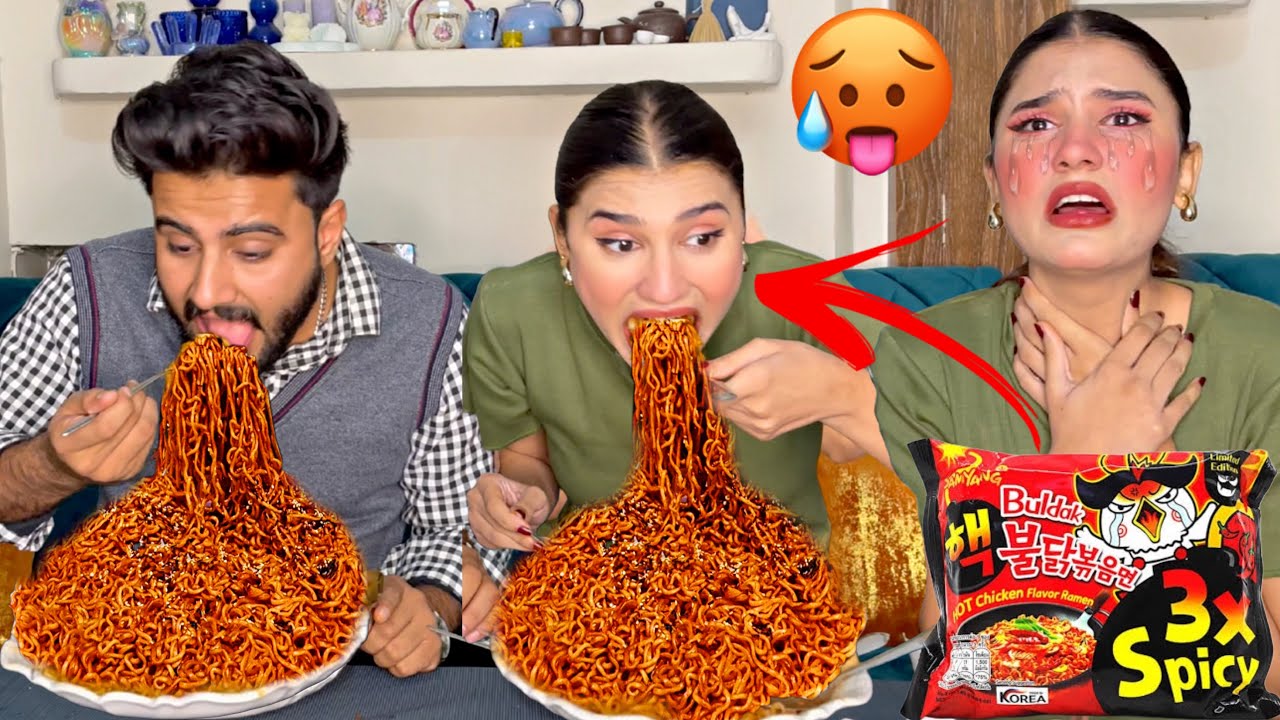 3X SPICY RAMEN NOODLES CHALLENGE | EXTREME SPICEST RAMEN @That Was Crazy