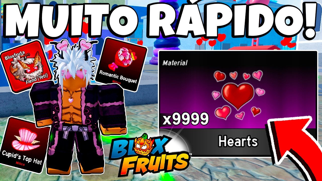 MÉTODO RÁPIDO para FARMAR HEARTS TOKENS na UPDATE 27 do BLOX FRUITS! 😱